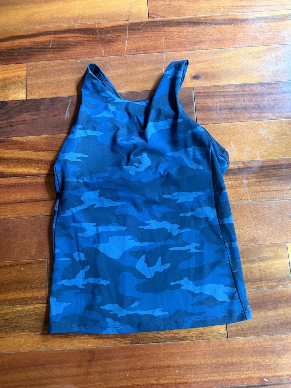 Athleta Blue Camo Workout Top
